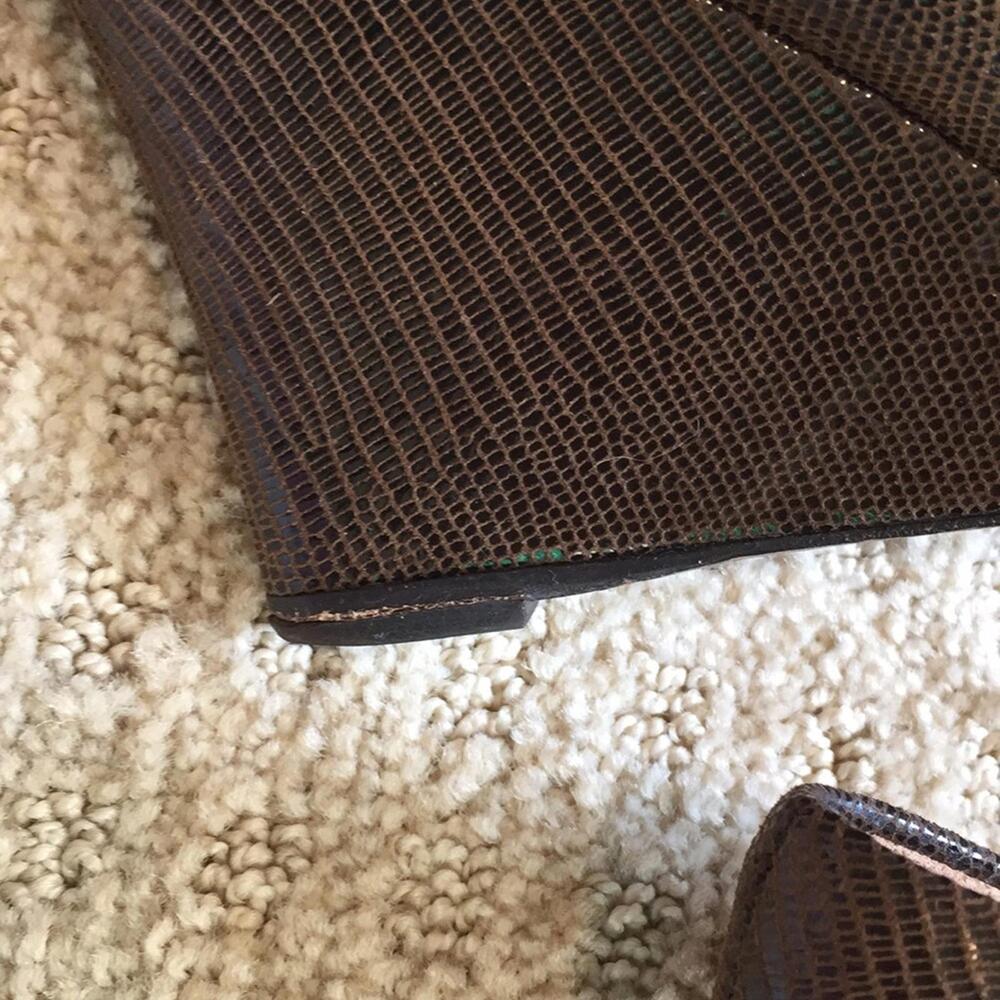 Ann Taylor Brown Python Wedge Heel Size 7 - image 4